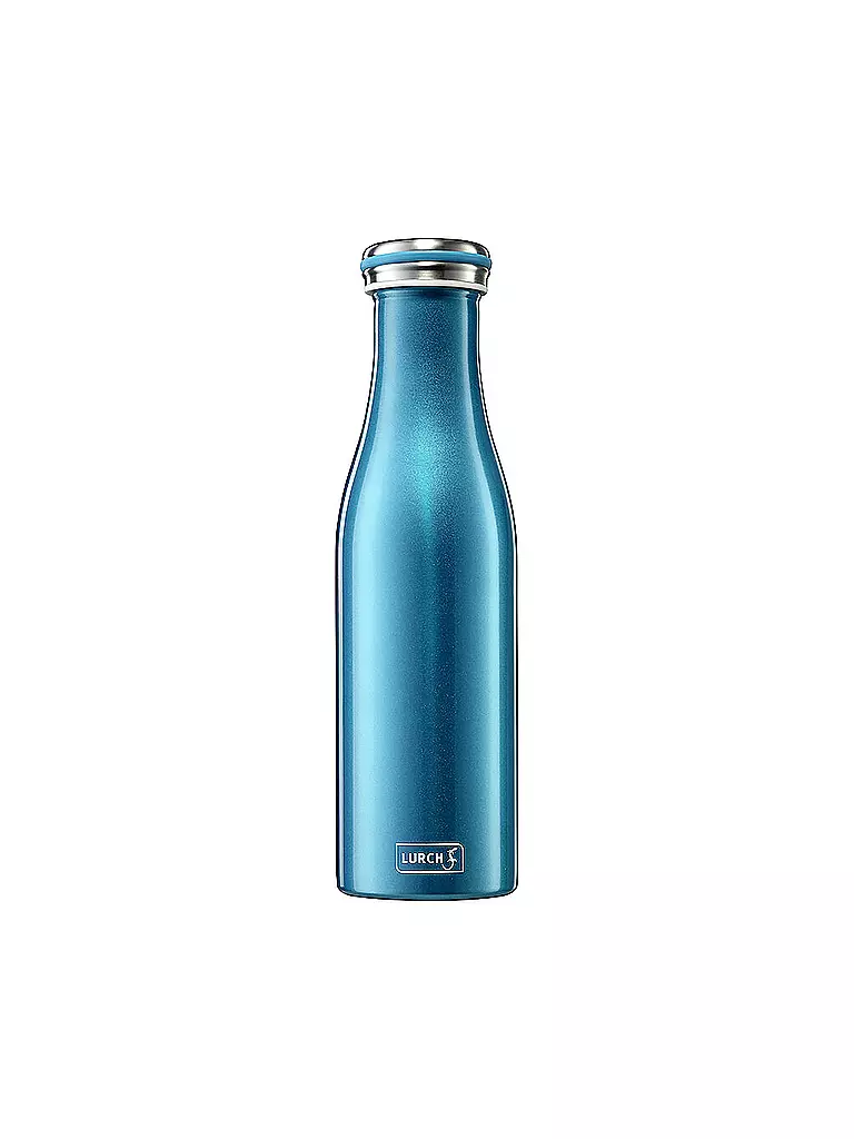 LURCH Isolierflasche - Thermosflasche Edelstahl 0,5l Wasserblau petrol