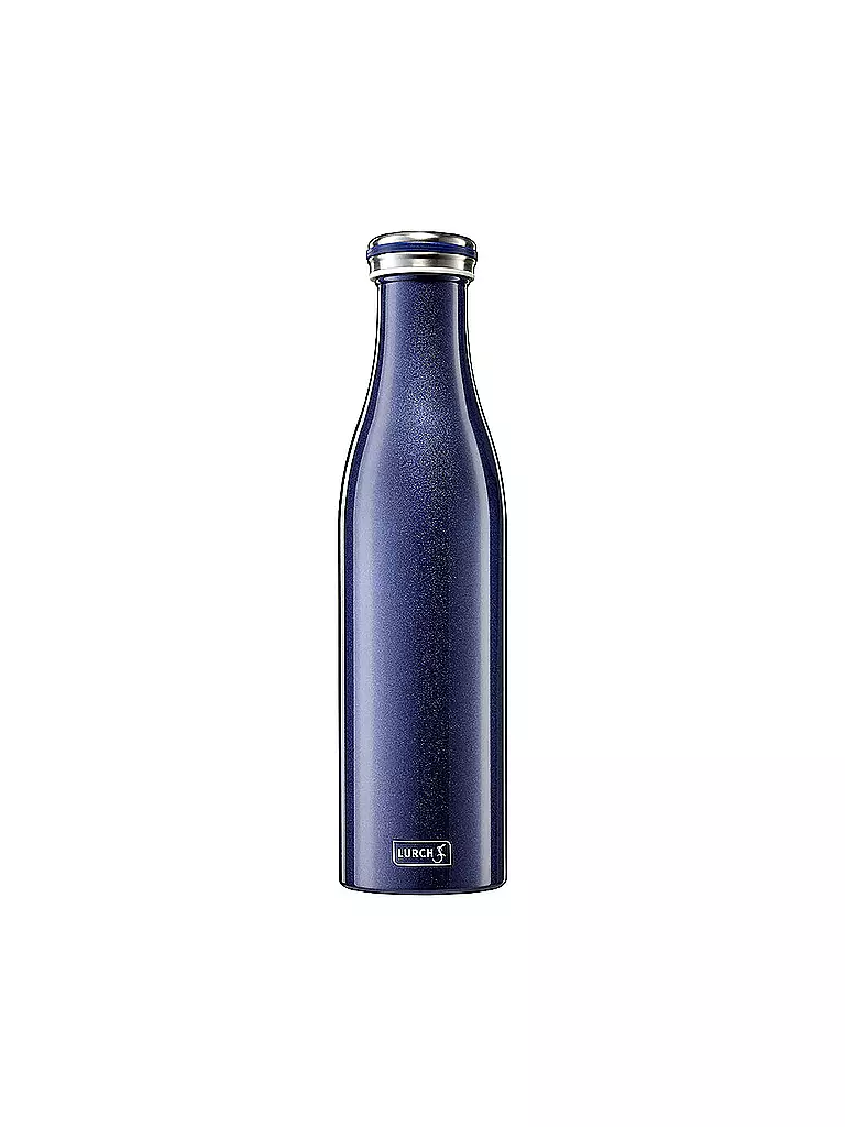 LURCH | Isolierflasche - Thermosflasche Edelstahl 0,75l Blau Metallic | dunkelblau