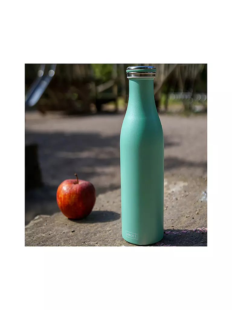 LURCH | Isolierflasche - Thermosflasche Edelstahl 0,75l Pearl Green | grün