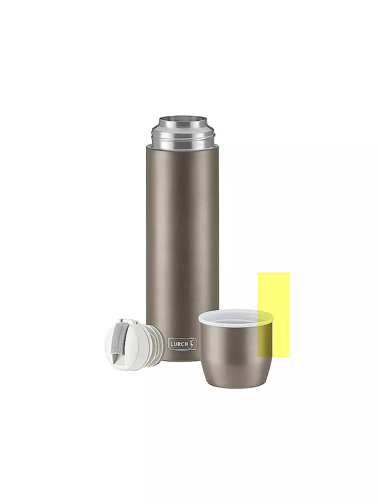 LURCH | Isolierflasche - Thermosflasche mit Becher EDS 0,45l Earth Grey | grau