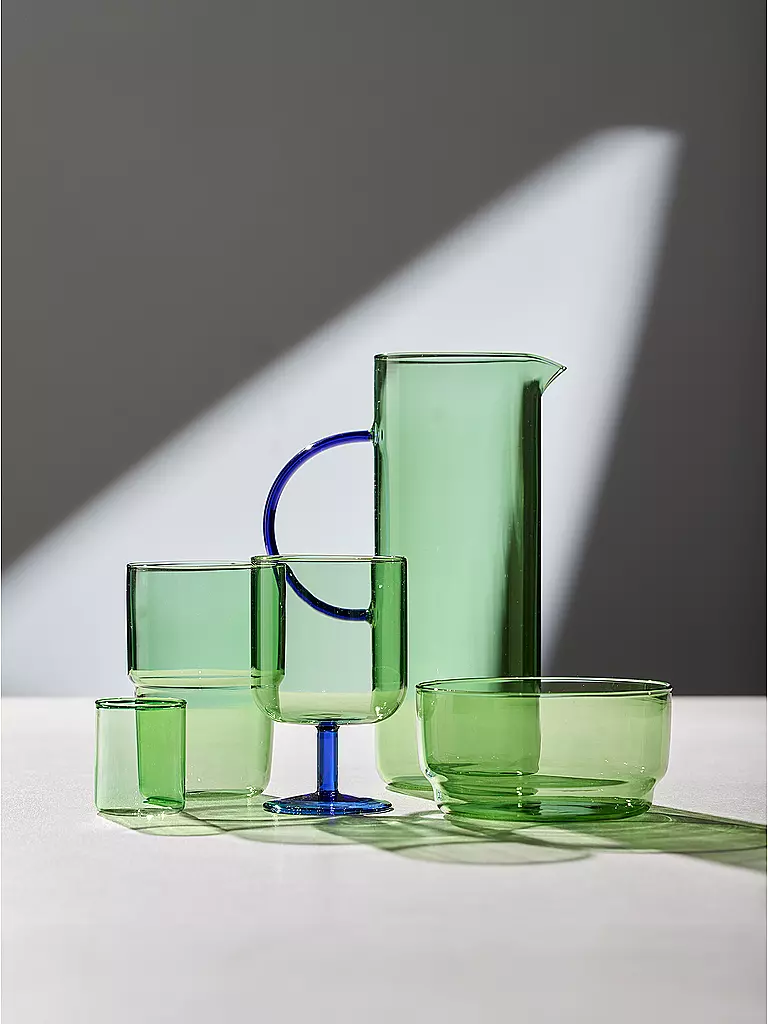 LYNG BY GLAS | Trinkglas 2er Set TORINO 40 cl Gruen | blau