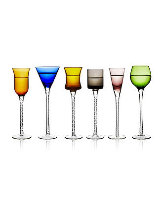 LYNGBY GLAS | Schnapsglas Set 6tlg. LONDON 18cm bunt