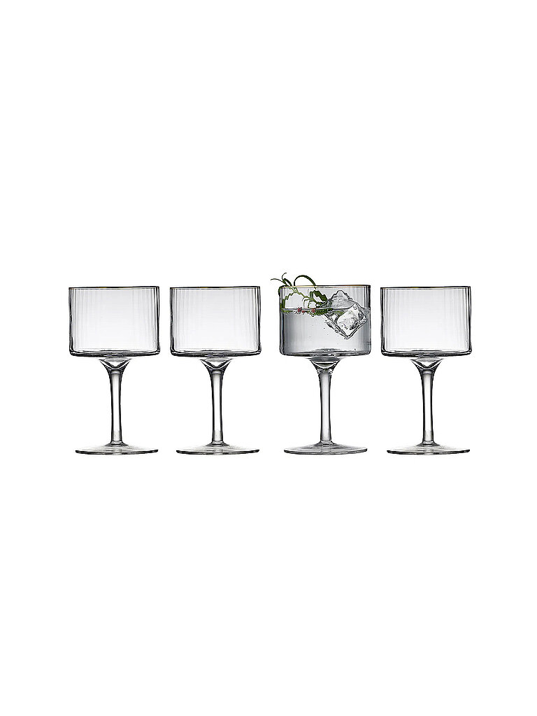 LYNGBY GLAS Gin & Tonic Glas Set 4tlg. mit Goldkante PALERMO 45cl