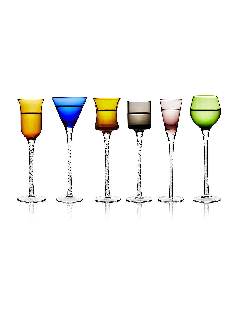 LYNGBY GLAS Schnapsglas Set 6tlg. LONDON 18cm bunt bunt