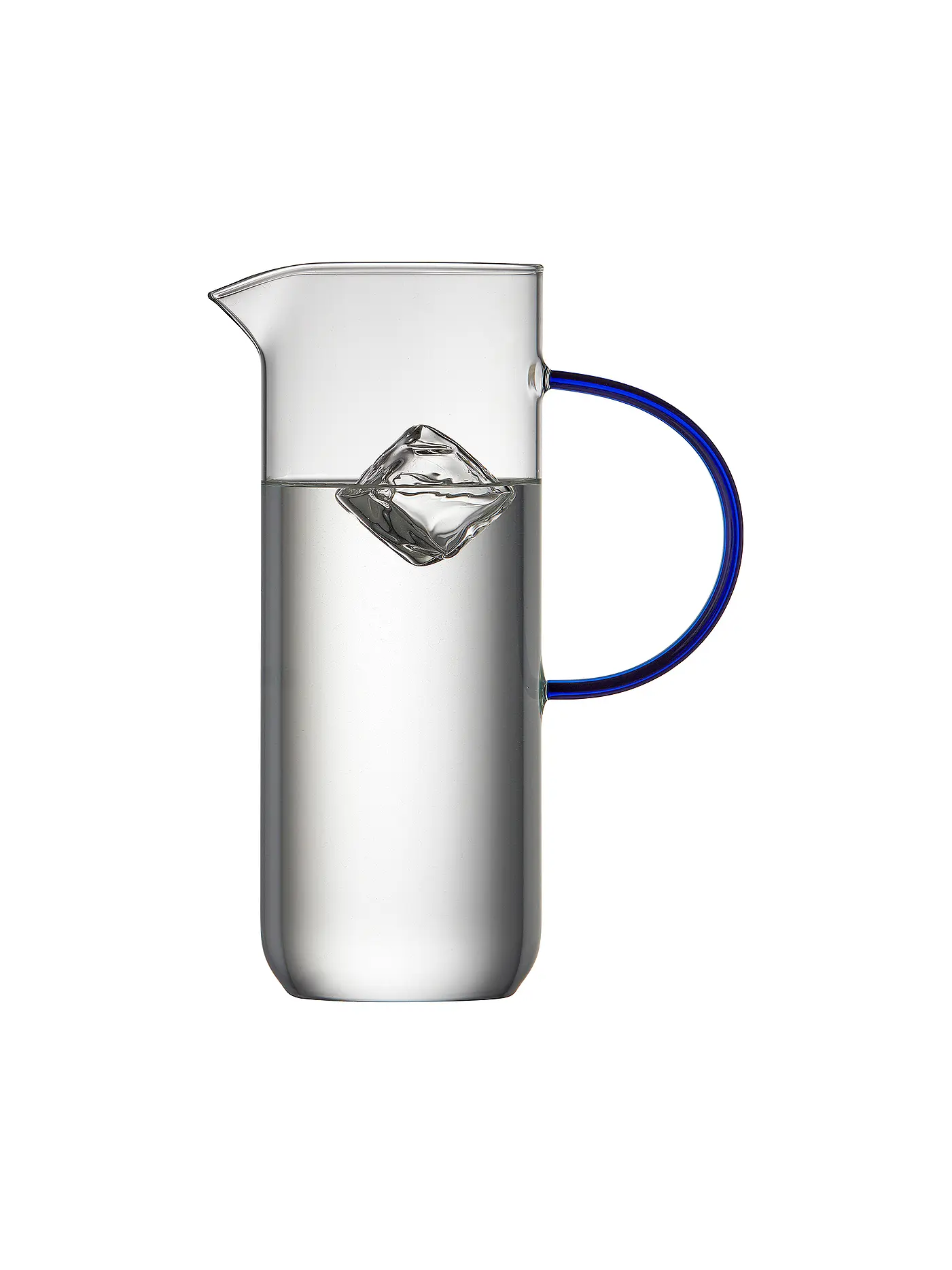 LYNGBY GLAS | Glaskrug TORINO 1,1l Klar/ Blau  | transparent