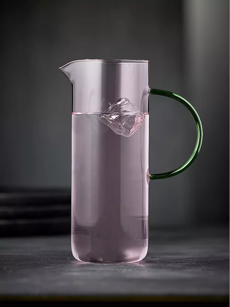 LYNGBY GLAS | Glaskrug TORINO 1,1l Pink/ Blau  | rosa