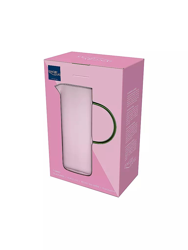 LYNGBY GLAS | Glaskrug TORINO 1,1l Pink/ Blau  | rosa