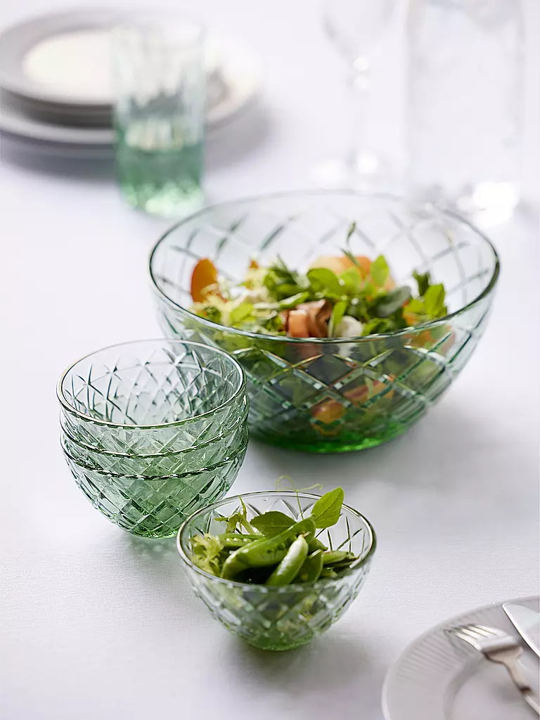 LYNGBY GLAS | Schüssel 24cm SORRENTO Gruen | blau