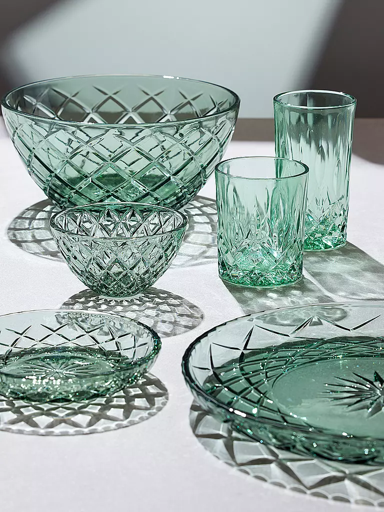 LYNGBY GLAS | Schüssel 24cm SORRENTO Gruen | blau