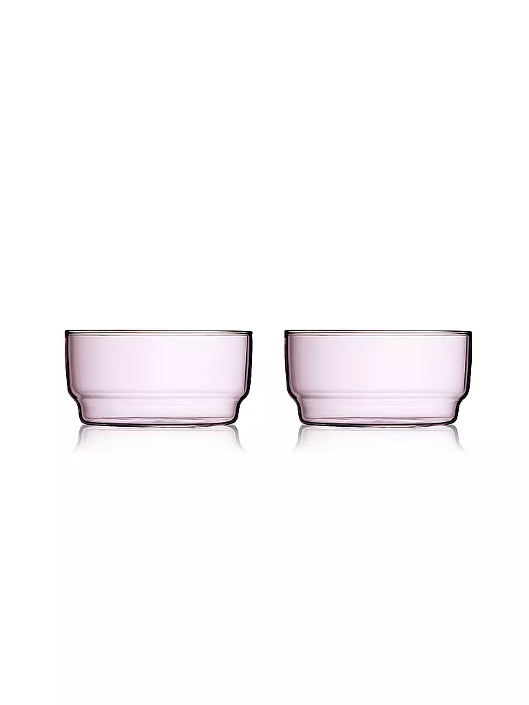 LYNGBY GLAS | Schale 2er Set TORINO 50cl Pink  | rosa