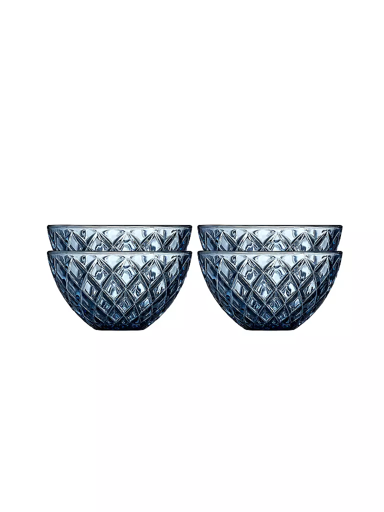 LYNGBY GLAS | Schale 4tlg. 12cm SORRENTO Blau | blau