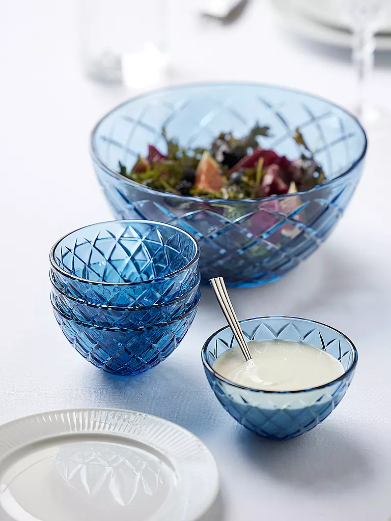 LYNGBY GLAS | Schale 4tlg. 12cm SORRENTO Blau | blau
