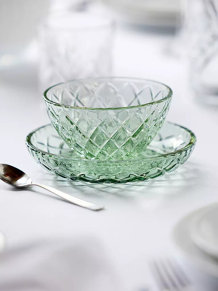 LYNGBY GLAS | Schale 4tlg. 12cm SORRENTO Grün | grün