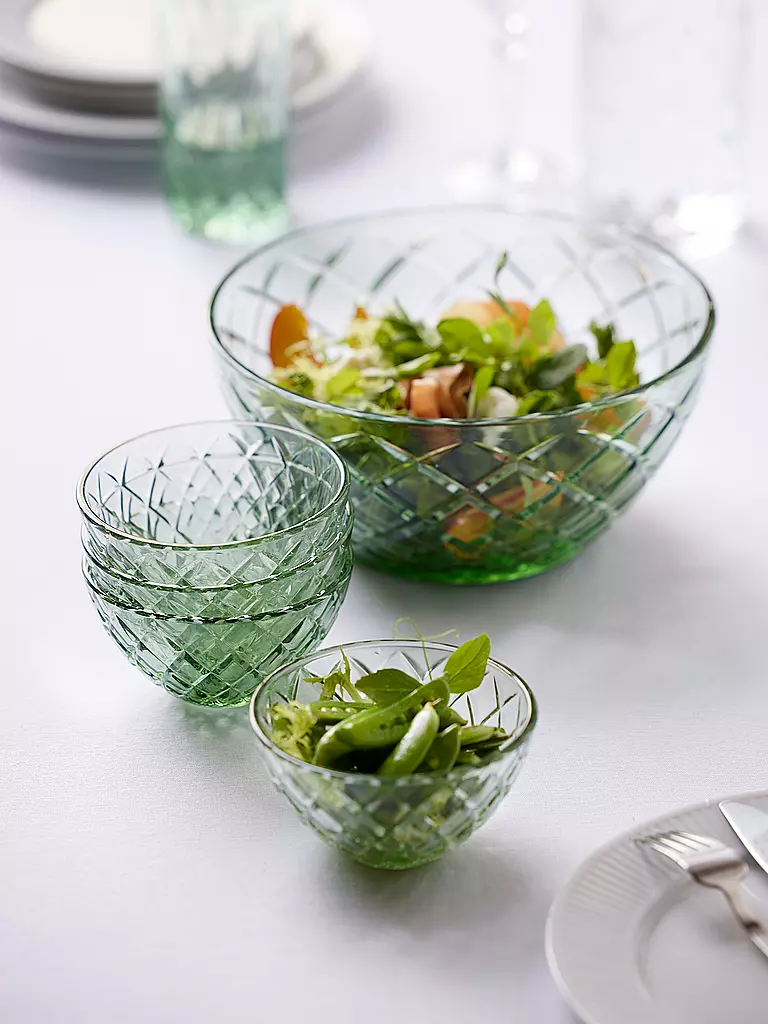 LYNGBY GLAS | Schale 4tlg. 12cm SORRENTO Grün | blau
