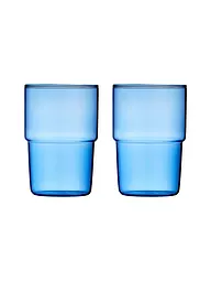 LYNGBY GLAS | Trinkglas 2er Set TORINO 40 cl Gruen | blau