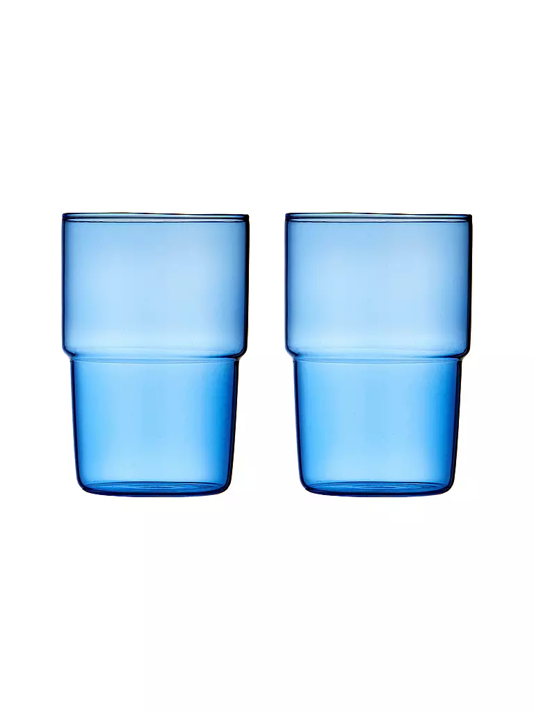 LYNGBY GLAS | Trinkglas 2er Set TORINO 40 cl Blau  | blau
