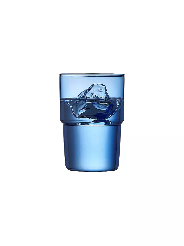 LYNGBY GLAS | Trinkglas 2er Set TORINO 40 cl Blau  | blau