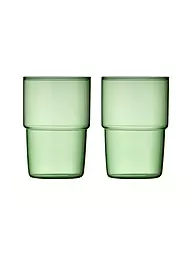 LYNGBY GLAS | Trinkglas 2er Set TORINO 40 cl Gruen | hellgrün
