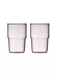 LYNGBY GLAS | Trinkglas 2er Set TORINO 40 cl Gruen | rosa