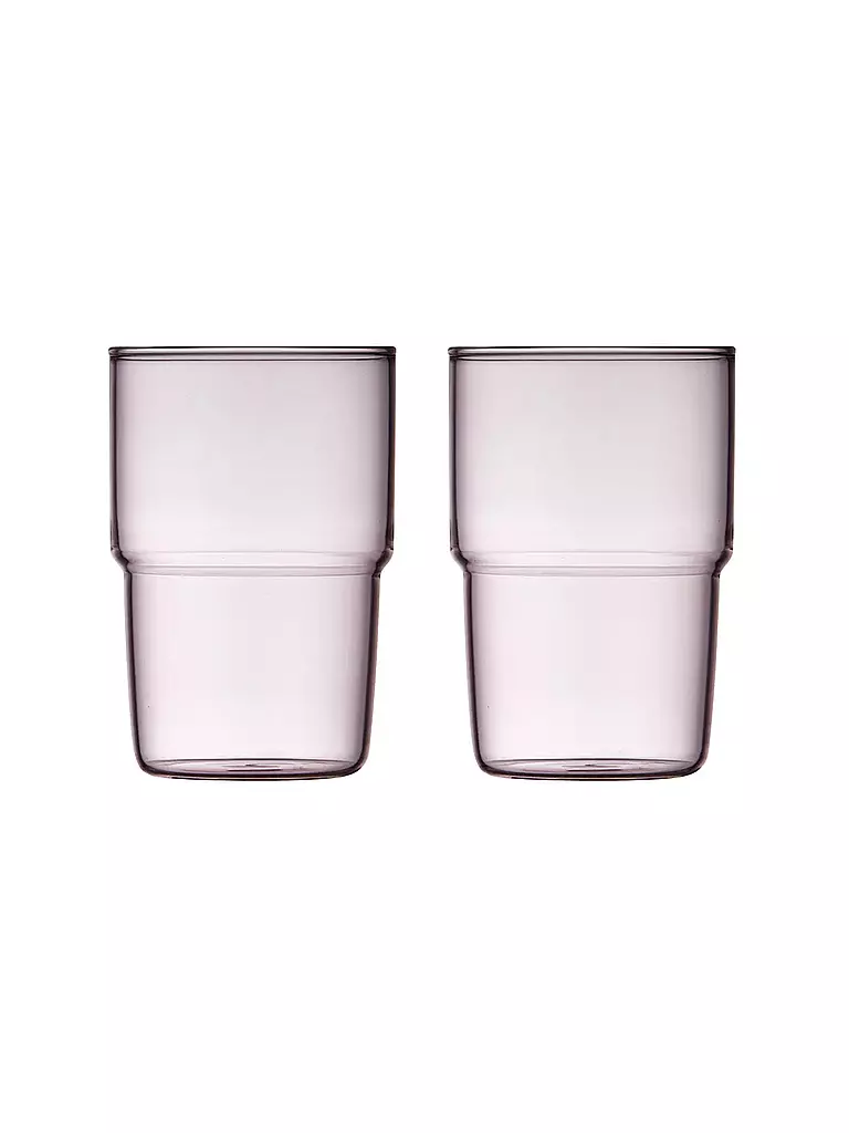 LYNGBY GLAS | Trinkglas 2er Set TORINO 40 cl Pink | rosa
