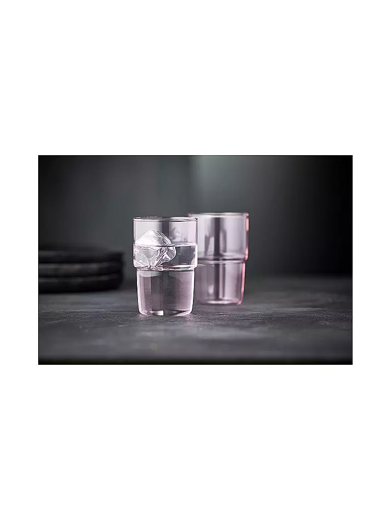 LYNGBY GLAS | Trinkglas 2er Set TORINO 40 cl Pink | rosa