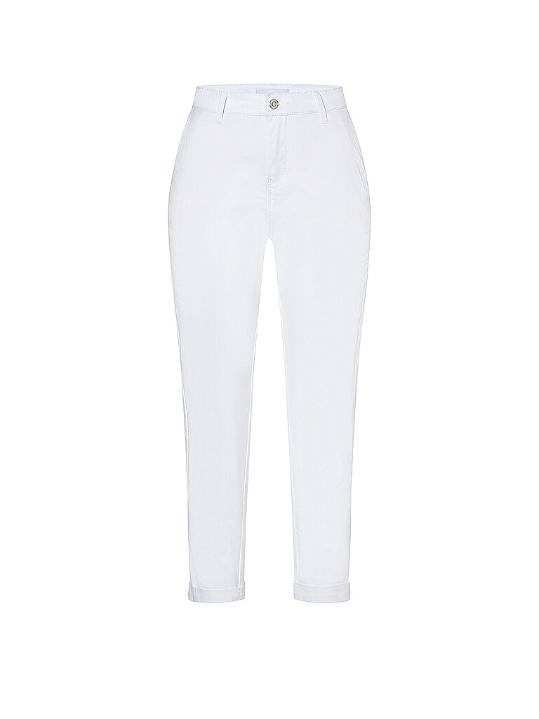 7 8-Hose Modell Chino turn up Mac weiss 36