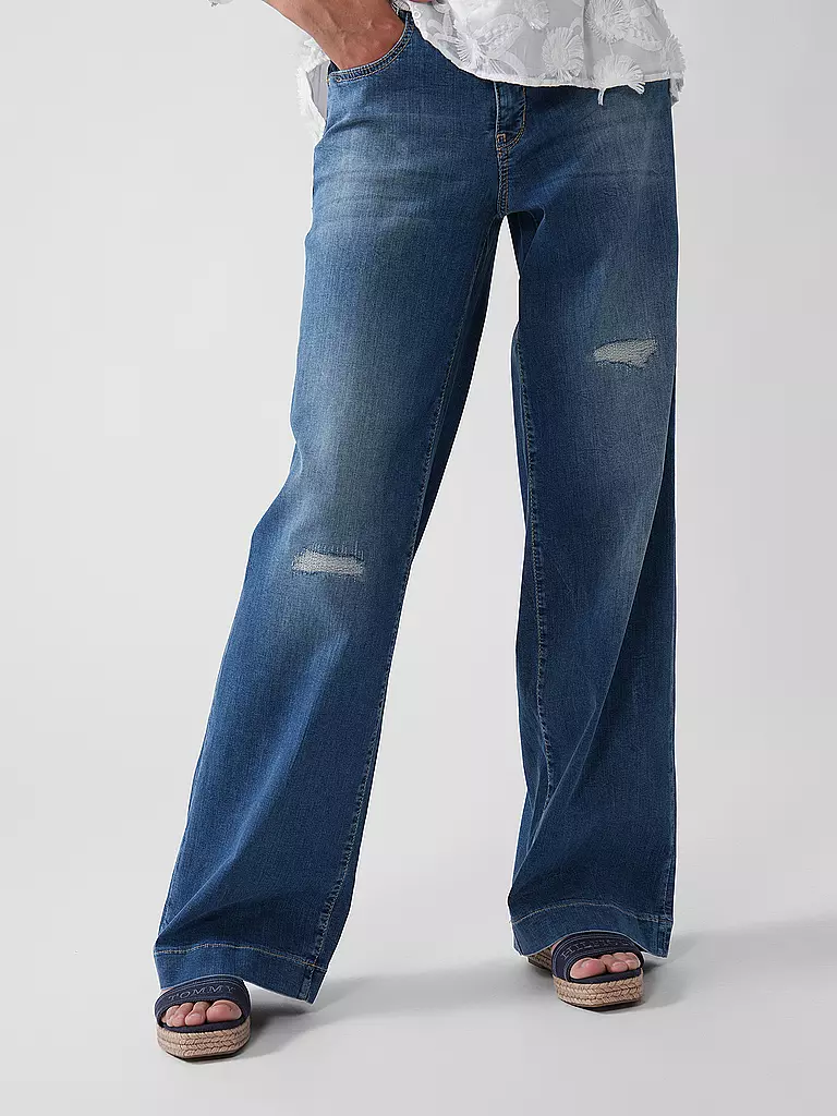MAC | Jeans Flared Fit RICH PALAZZO | blau