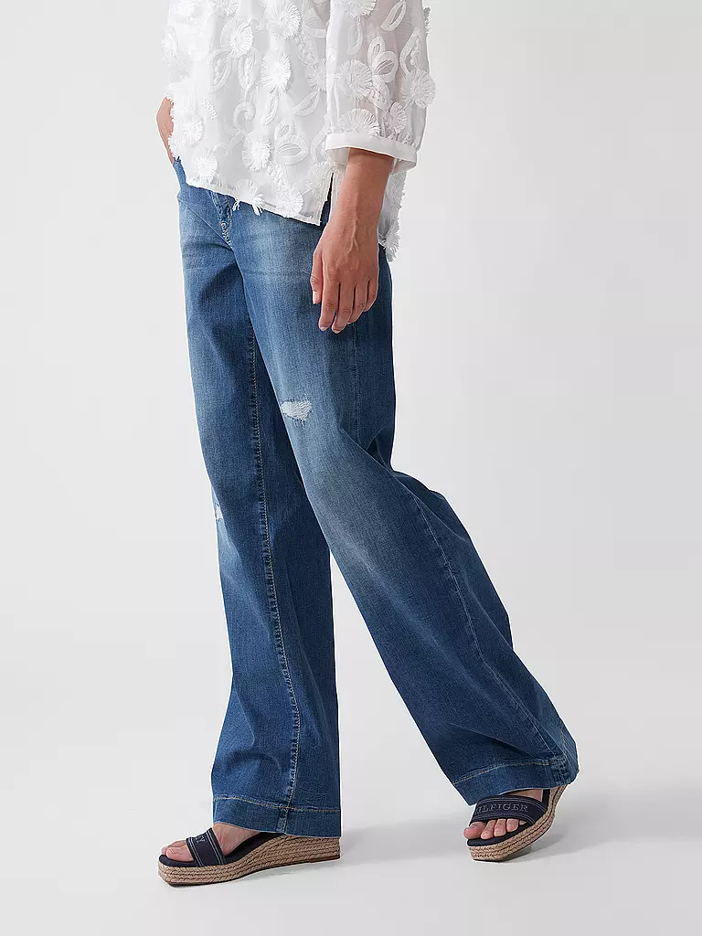 MAC | Jeans Flared Fit RICH PALAZZO | blau