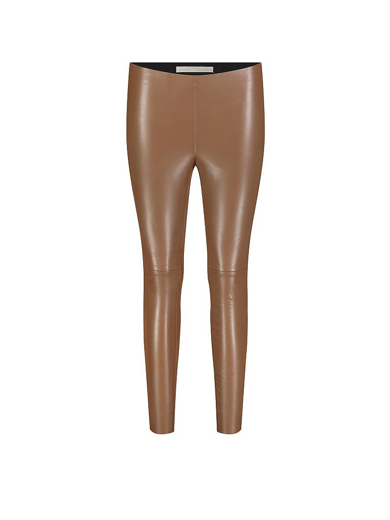 MAC | Leggings in Lederoptik  | Camel