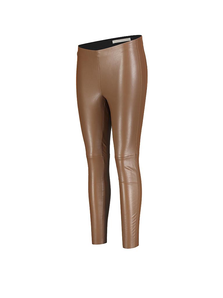 MAC | Leggings in Lederoptik  | Camel