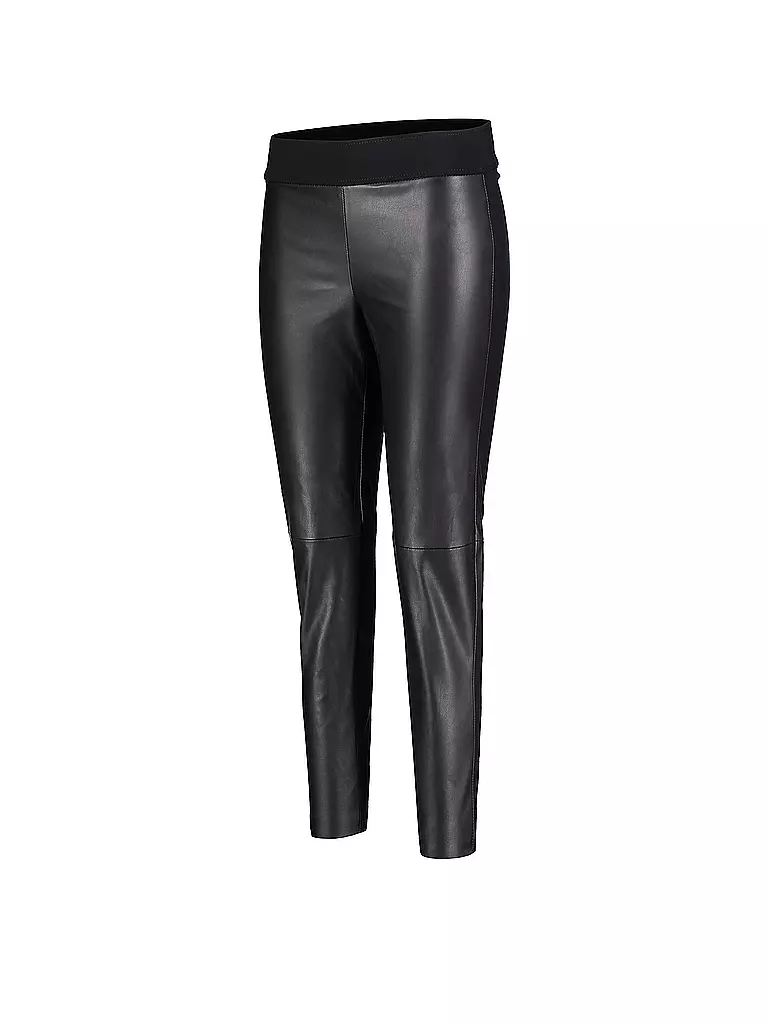 MAC | Leggings in Lederoptik  | schwarz