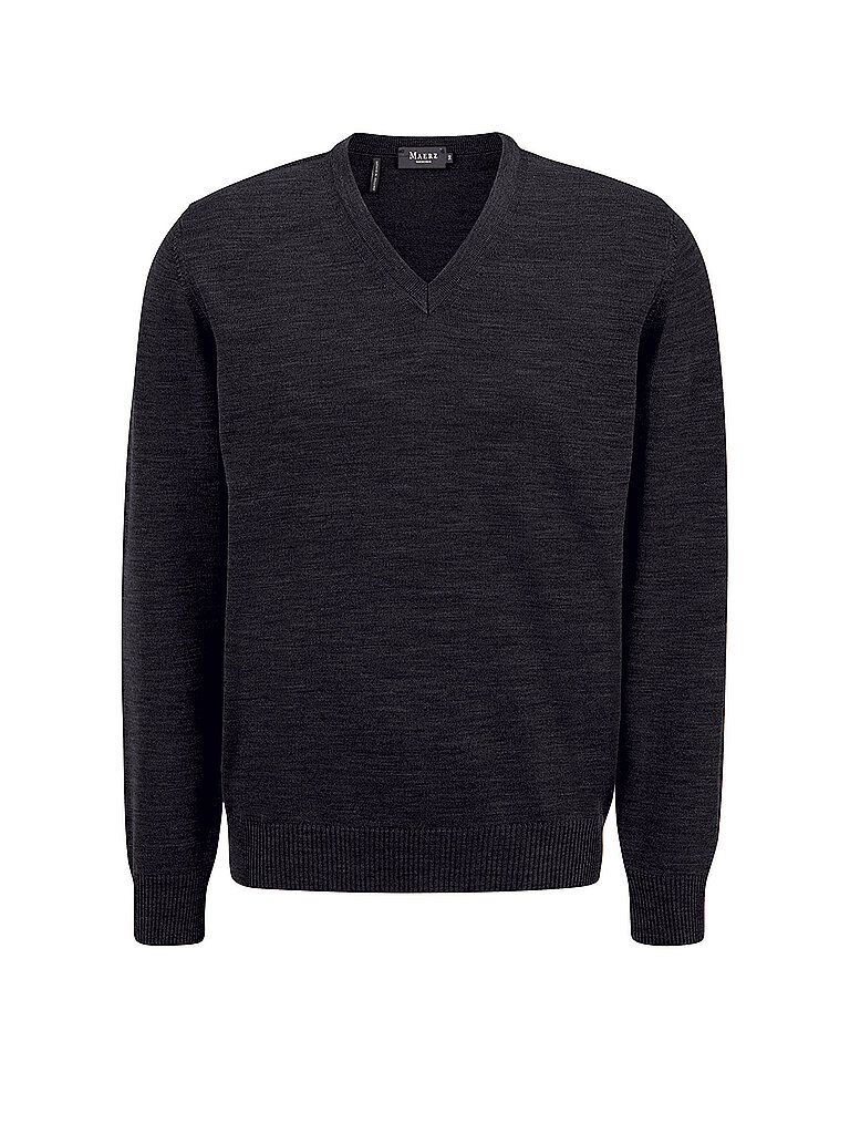 MAERZ Superwash Classic Fit Pullover navy Einfarbig 50