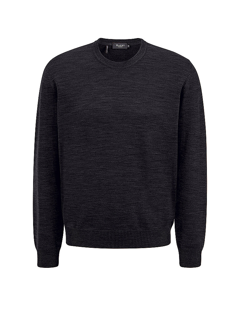 MAERZ Superwash Classic Fit Pullover navy Einfarbig 52