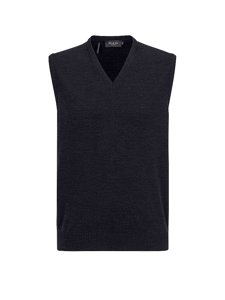 Maerz Herren März StrickPullunder Bordeaux 100% Merino Superwash Pullunder, Blau (399), 60 EU
