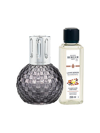 MAISON BERGER PARIS | Lampe Berge Falcon-Set 250ml DISCO GRISE Poussiere Ambre