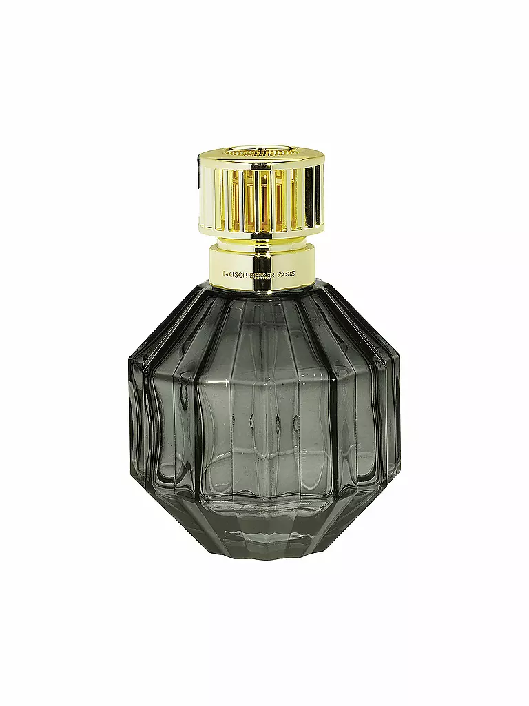 MAISON BERGER PARIS | Lampe Berger Facette Schwarz + 250ml Duft Zarte Baumwollblüte | grau