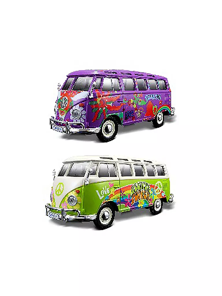 MAISTO | Modellfahrzeug - 1:24 Hippie VW Bus Samba  | grün