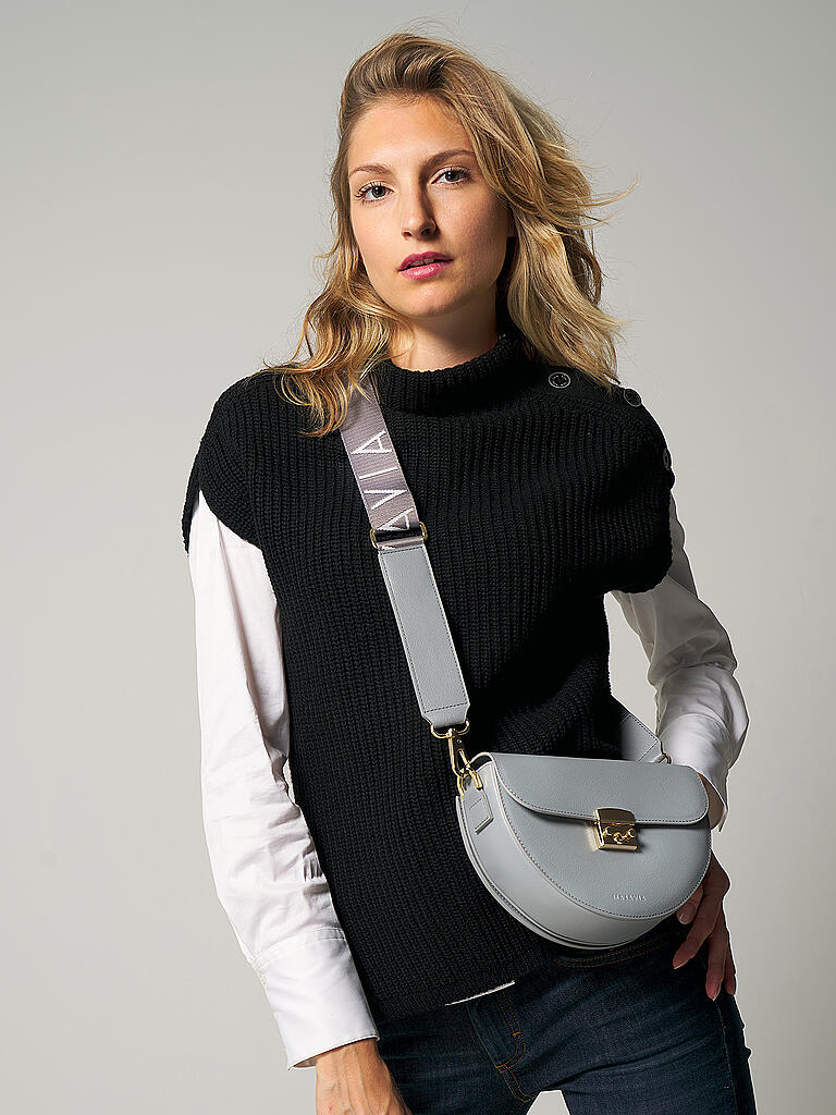 MAJAVIA | Ledertasche - Mini Bag | grau