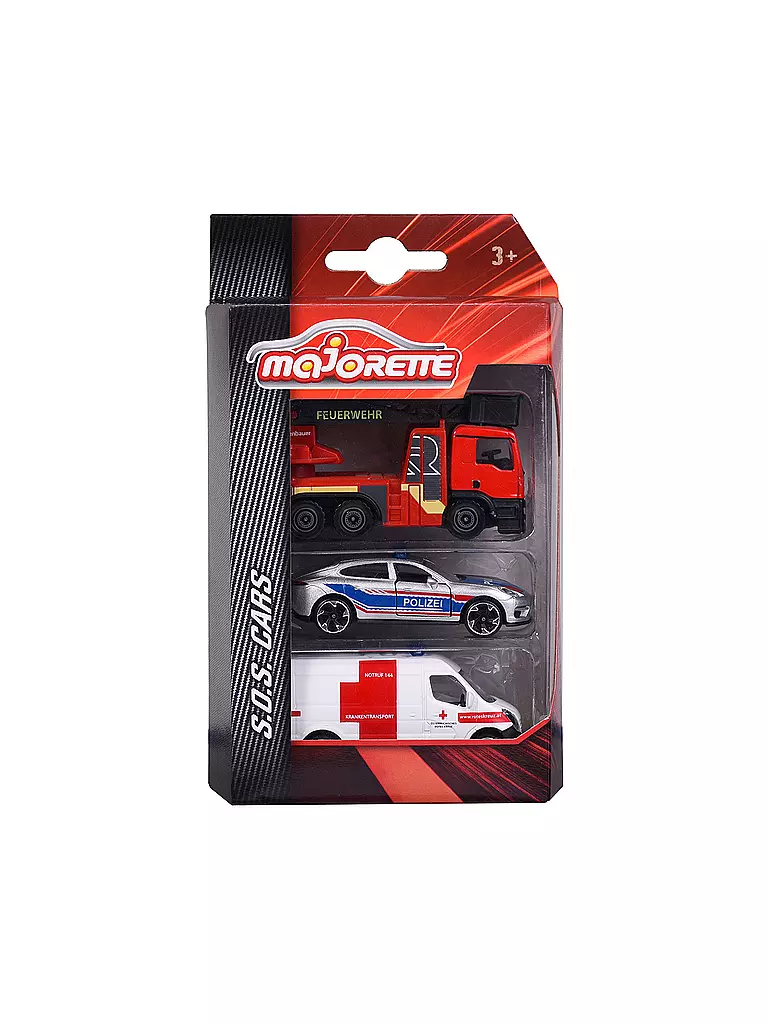 MAJORETTE | SOS Fahrzeug Set Austria Version | keine Farbe