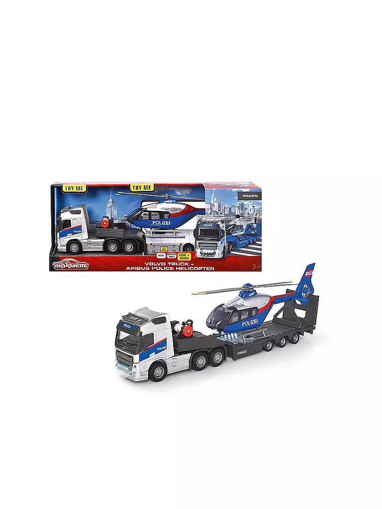 MAJORETTE | Volvo Truck und Airbus Police Helicopter | keine Farbe