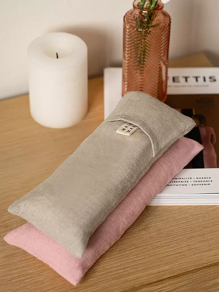 MALOU & MARIUS | Augenkissen Beige | koralle