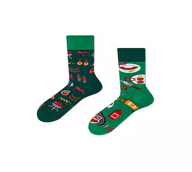 MANY MORNINGS Herren Socken BBQ grün