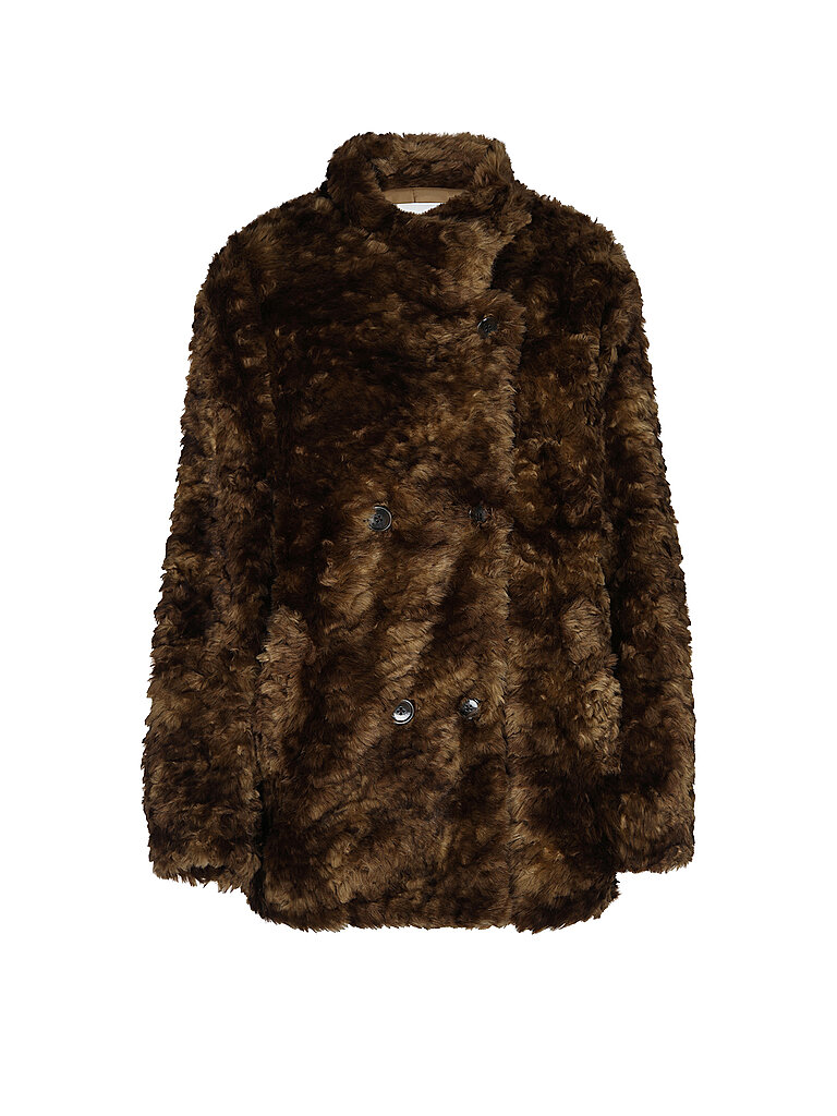 MARANT ETOILE Jacke in Felloptik JYA braun | 34