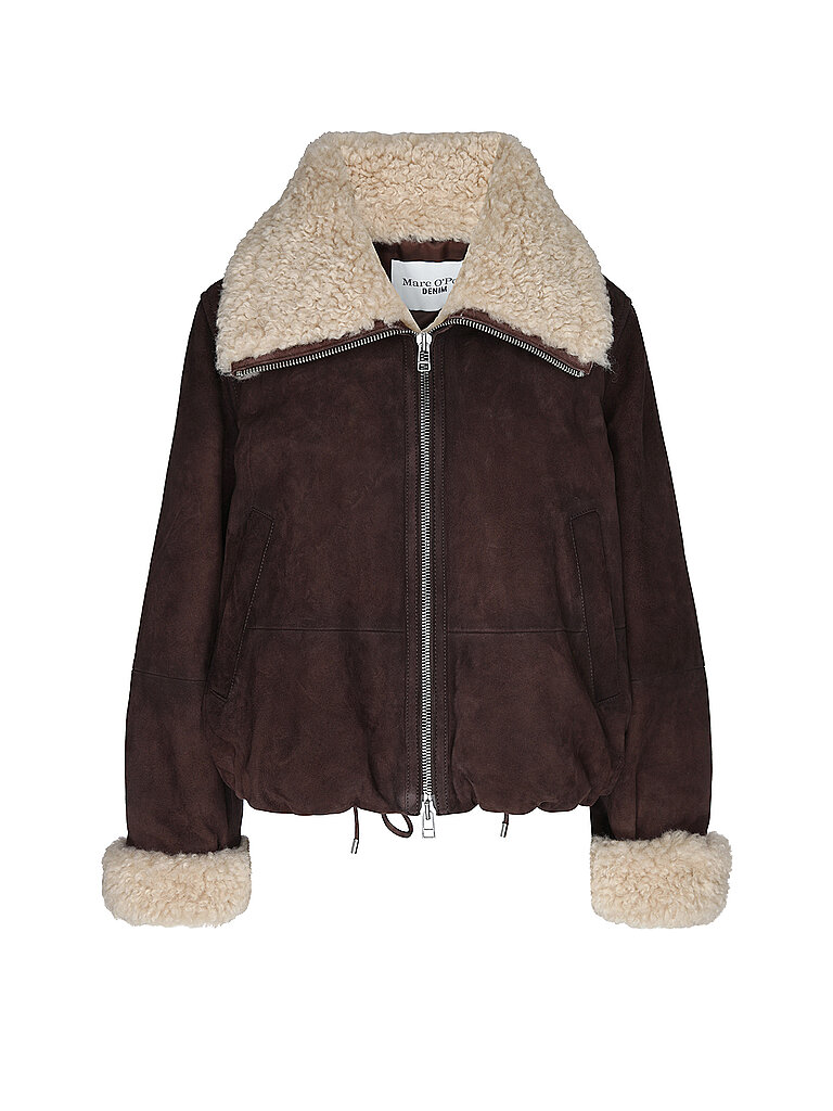 MARC O'POLO DENIM Lederjacke  braun | S
