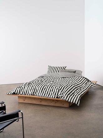 MARC O'POLO HOME | Ropa de cama de satén CLASSIC STRIPE 70x90cm/140x200cm Antracita