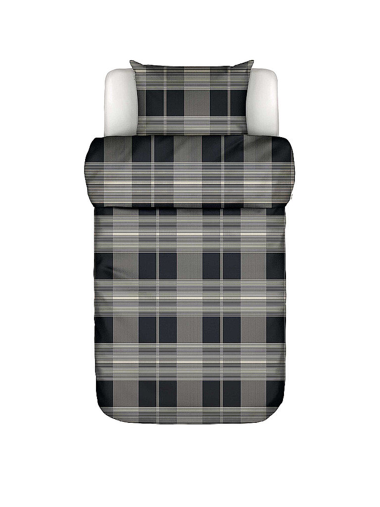 MARC O'POLO HOME Flanell Bettwäsche ALVAR 70x90cm/140x200cm New Black schwarz – MARC O'POLO HOME