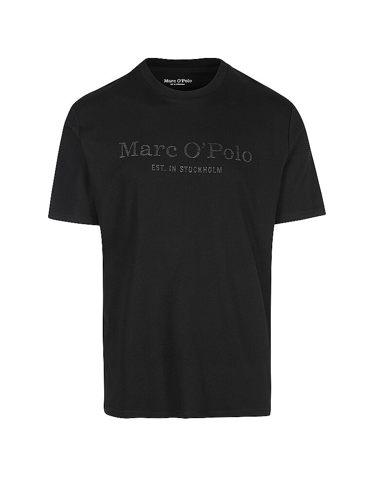 Marc OߴPolo Herren T-Shirt aus Bio-Baumwolle mit Rundhalsausschnitt, Schwarz (Black), XL
