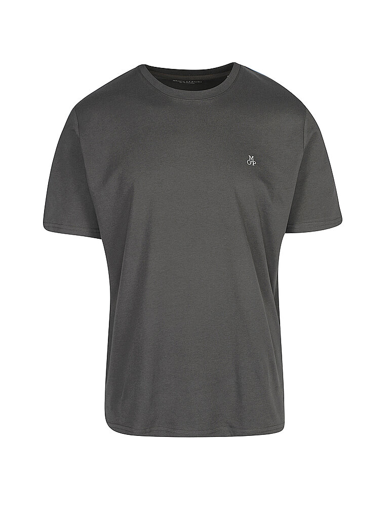 Marc OߴPolo Herren T-Shirt aus Bio-Baumwolle mit Rundhalsausschnitt, Grau (Grau), S