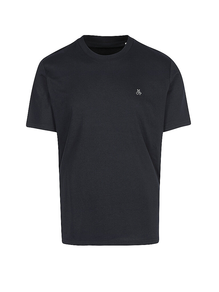 Marc OߴPolo Herren T-Shirt aus Bio-Baumwolle mit Rundhalsausschnitt, Blau (Dark Navy), XS