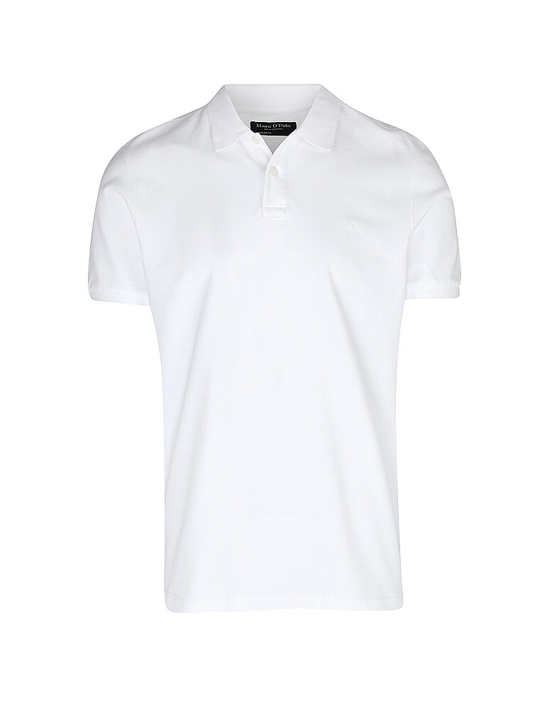 Marc OߴPolo Herren Kurzarm-Poloshirt aus Bio-Baumwolle Regular Fit, Weiß (White), XXL